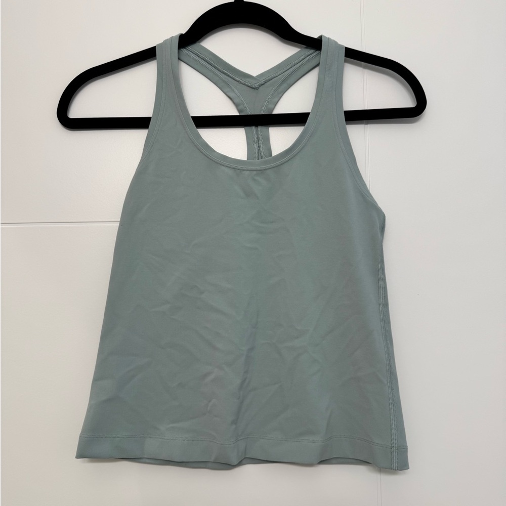 Lululemon Cool Racerback Short Tank Top - silver blue size 6